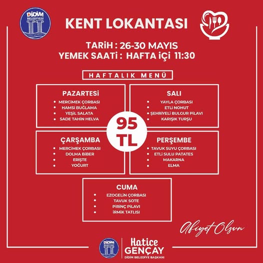 Didim Belediyesi Kent Lokantası'nda Ekonomik Yemek Seçeneği