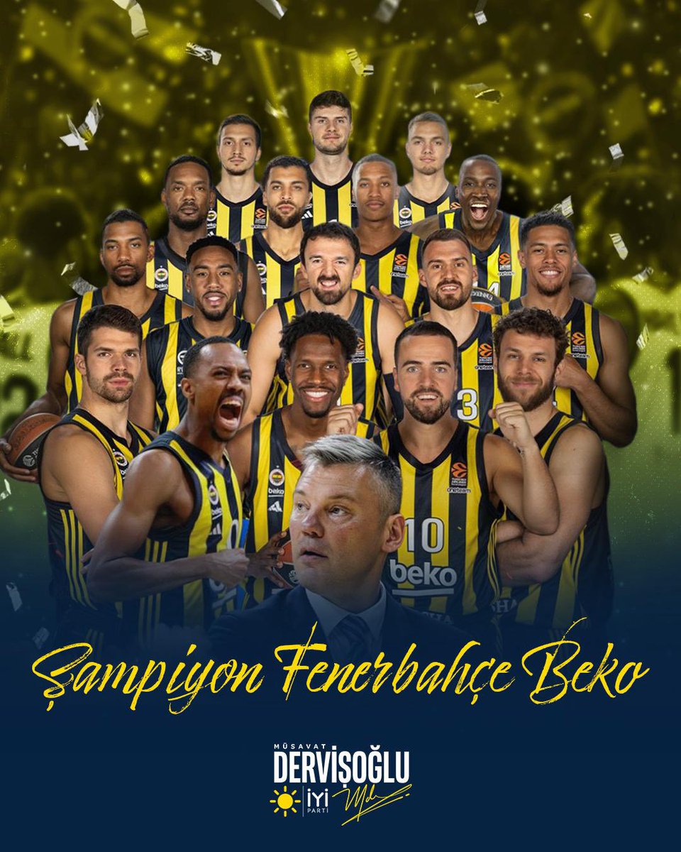İYİ Parti Genel Başkanı Dervişoğlu'ndan Fenerbahçe Beko'ya Şampiyonluk Tebriki