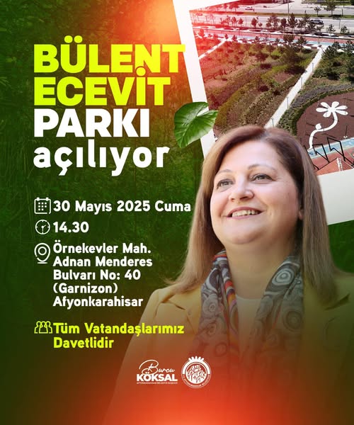 Afyonkarahisar'a Yeni Yaşam Alanı: Bülent Ecevit Parkı Açılıyor