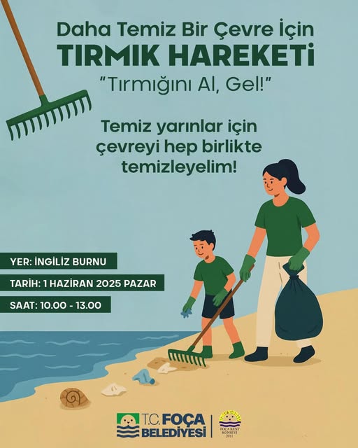 Foça Belediyesi ve Kent Konseyi ile İngiliz Burnu Temizlik Etkinliği Düzenleniyor