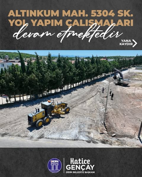 Didim'de Altınkum Mahallesi'nde Yol Yenileme Çalışmaları Başladı