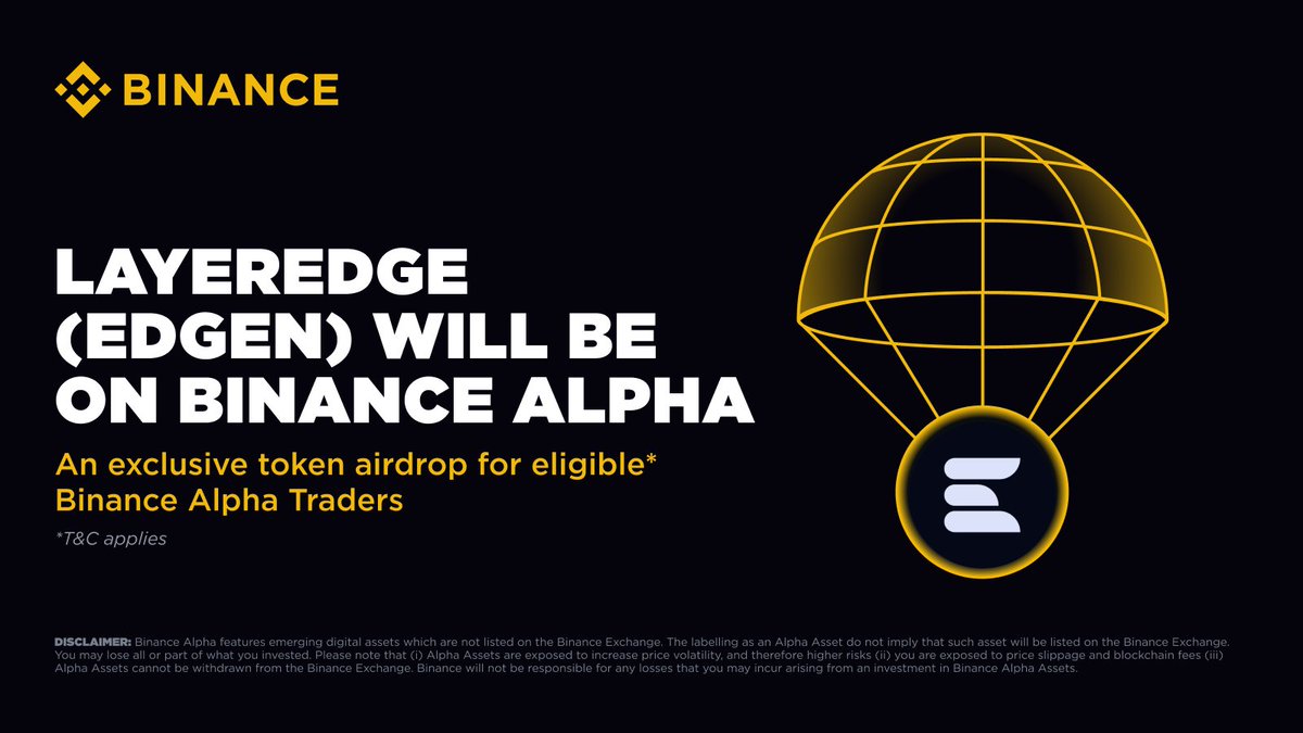 Binance, LayerEdge (EDGEN) Token Listeleme ve Airdrop Duyurusu
