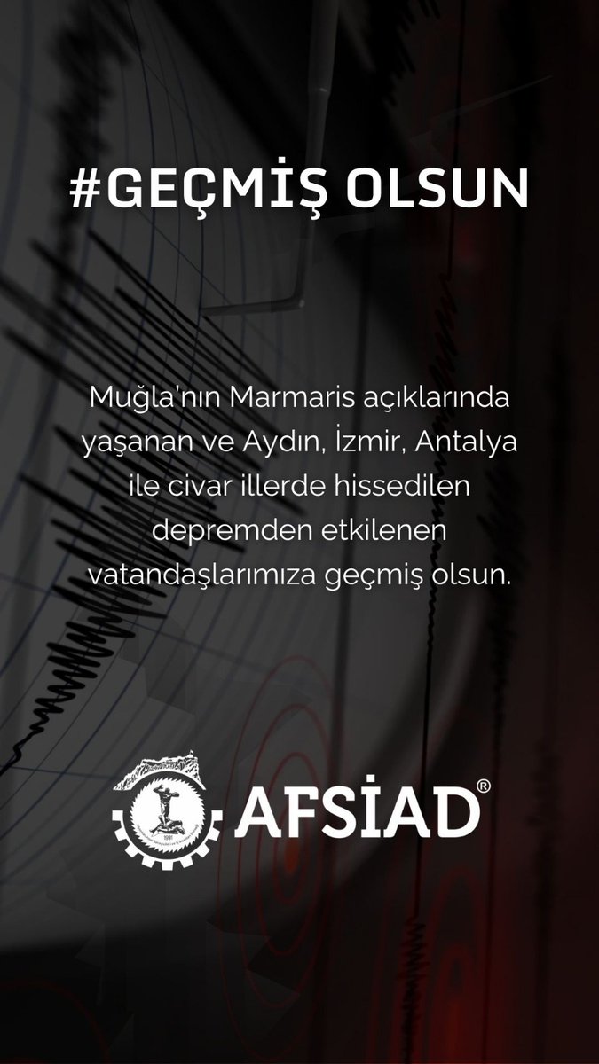 Afyonkarahisar Sanayicileri ve İş İnsanları Derneği Marmaris Depreminde Etkilenenlere Geçmiş Olsun Dileklerini İletti