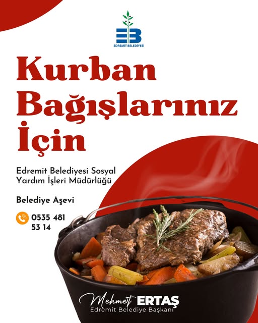 Edremit Belediyesi Kurban Bayramı'nda Aşevinde Dayanışma Çağrısı Yaptı