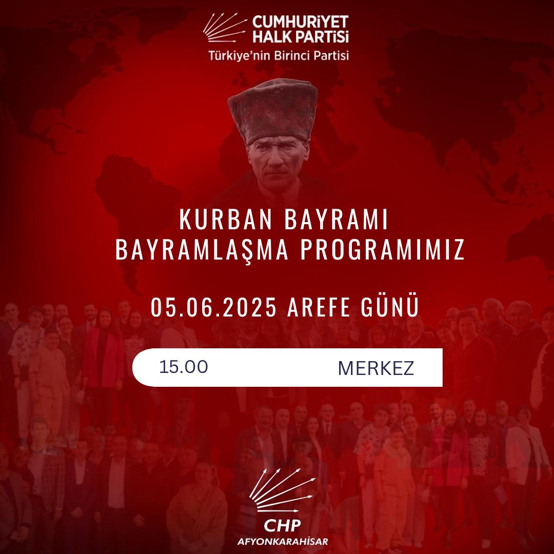 CHP Afyonkarahisar İl Başkanlığı Bayramlaşma Programı Düzenliyor