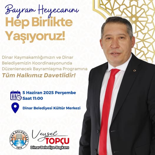 Afyonkarahisar Dinar'da Bayramlaşma Programı Düzenlenecek