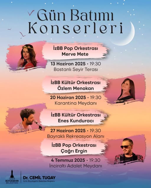 İzmir'de Ücretsiz Gün Batımı Konserleri Başlıyor