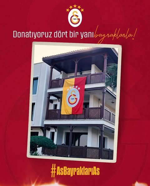 Galatasaray Spor Kulübü Taraftarları Coşkulu Bayrak Kampanyası Başlattı