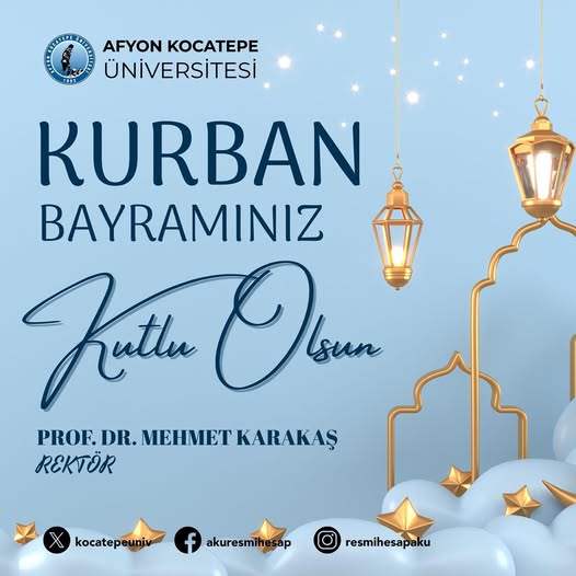 Afyon Kocatepe Üniversitesi'nden Kurban Bayramı Mesajı