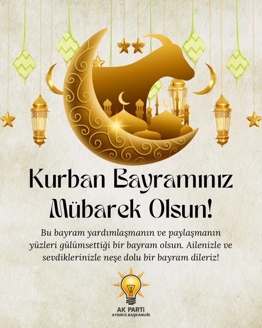 AK Parti Aydın İl Başkanlığı'ndan Kurban Bayramı Mesajı