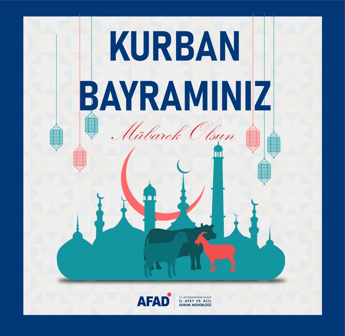 Afyonkarahisar'da Kurban Bayramı Mesajı