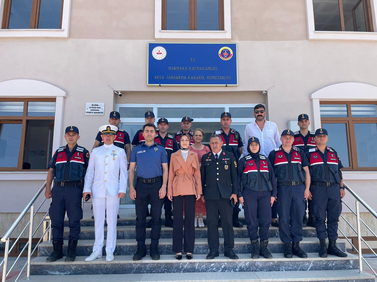Marmara Kaymakamı Orhan, Avşa Jandarma Karakol Komutanlığını Ziyaret Etti