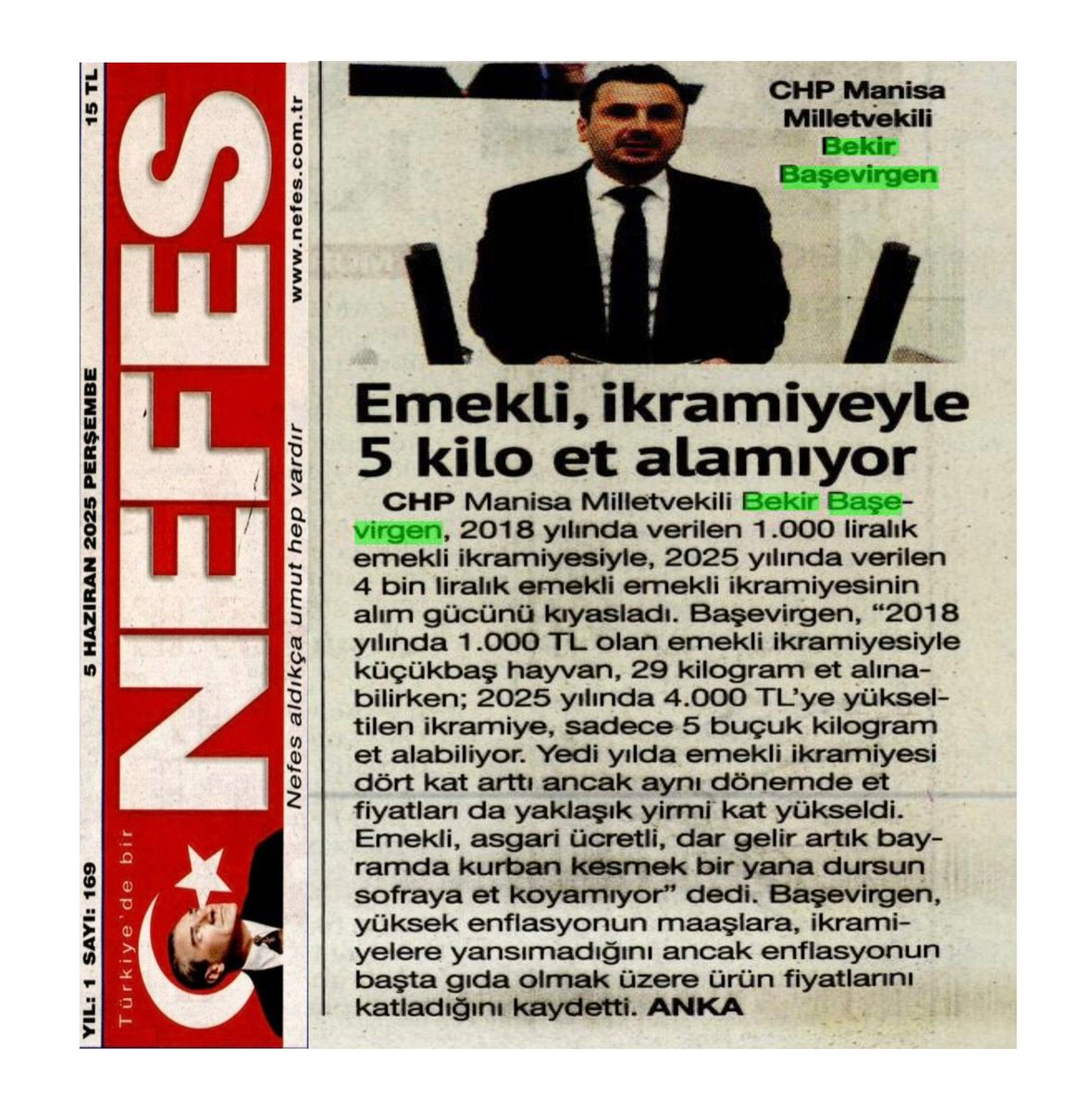 Manisa Milletvekili Başevirgen: Bayram Sevinci Yerine Geçim Derdi Hakim