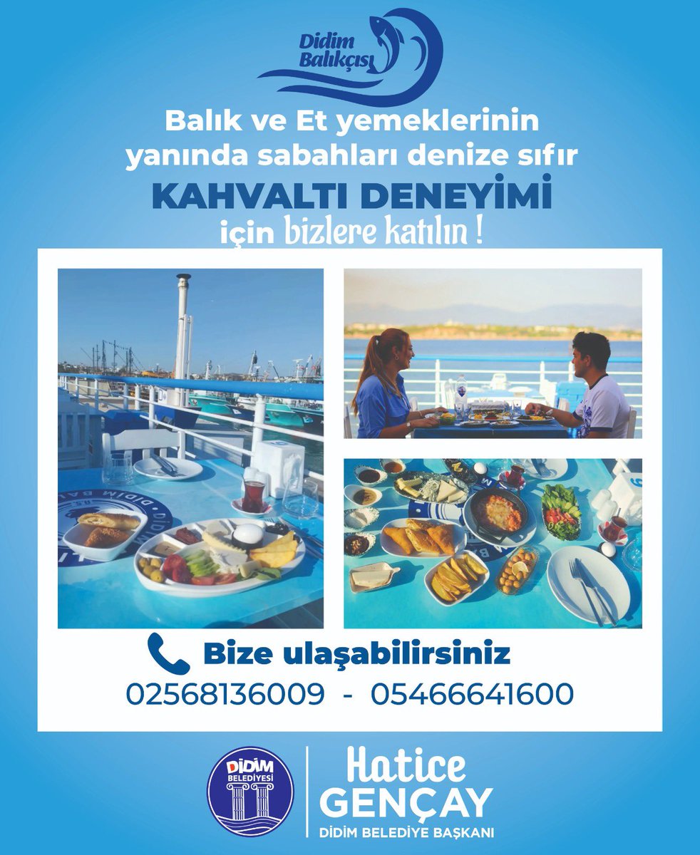Didim Belediyesi Balıkçısı'nda Deniz Manzaralı Kahvaltı Seçeneği