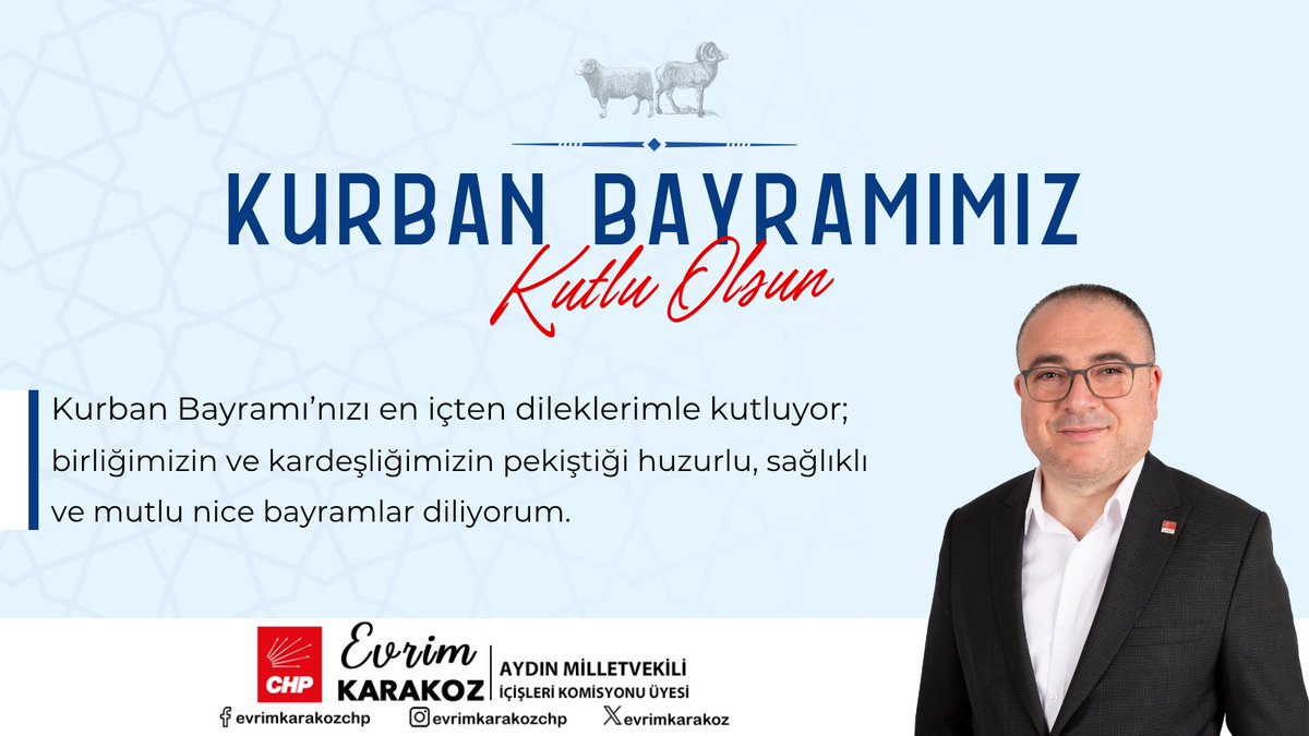 CHP'li Karakoz'dan Kurban Bayramı Mesajı