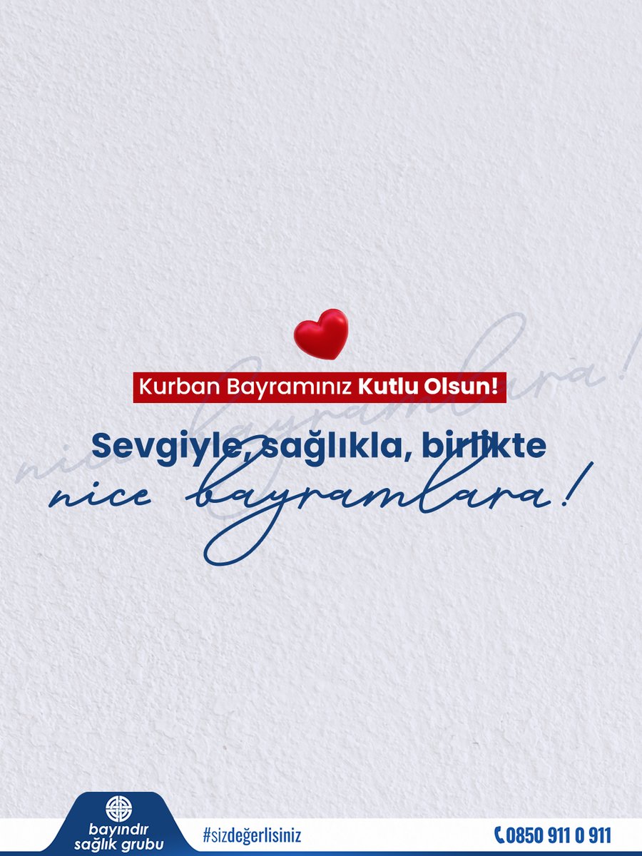 Bayındır Sağlık Grubu Kurban Bayramı Mesajı Yayınladı
