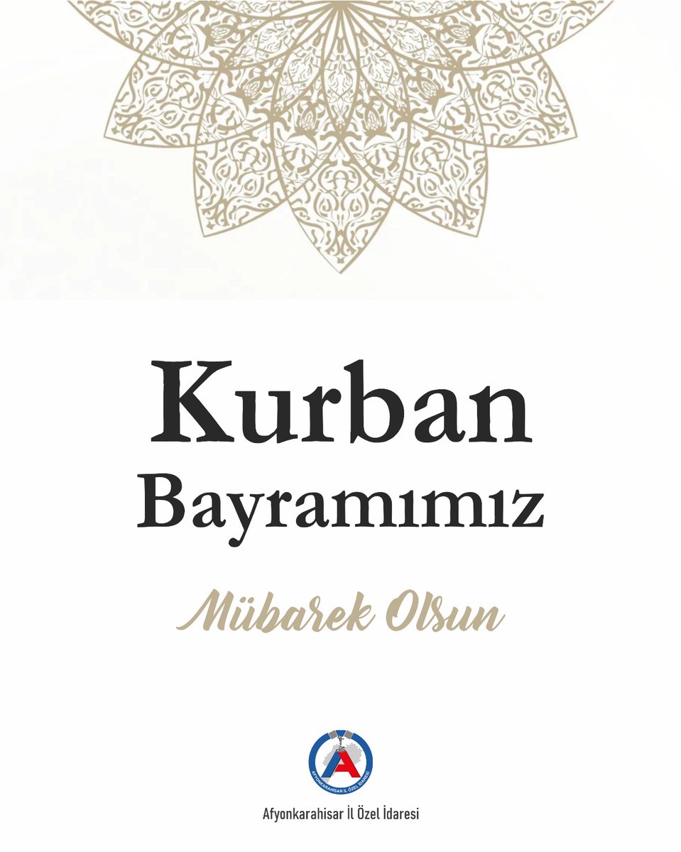 Afyonkarahisar İl Özel İdaresi'nden Kurban Bayramı Mesajı