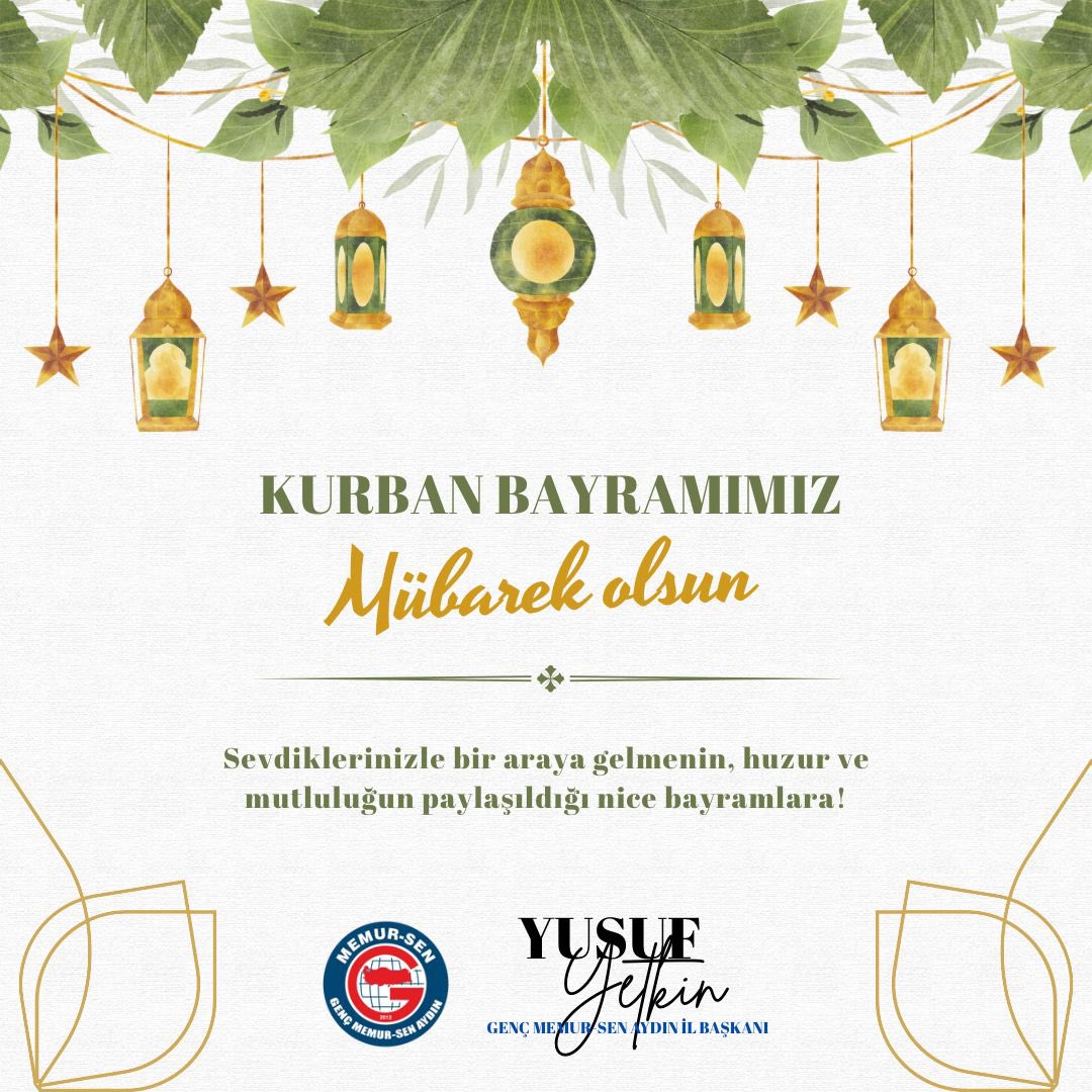 Genç Memur-Sen Aydın İl Başkanlığı'ndan Kurban Bayramı Mesajı