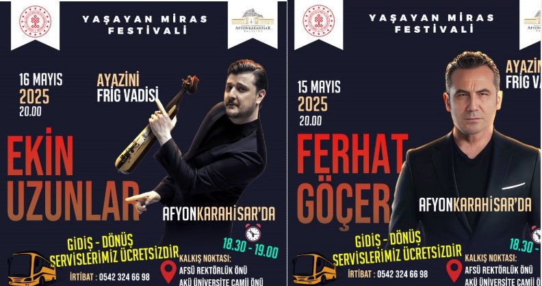 Afyonkarahisar Yaşayan Miras Festivali Başlıyor