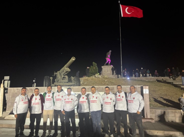 Afyonkarahisar E Tipi Ceza İnfaz Kurumu Personeli Zafer Yolu Yürüyüşüne Katıldı