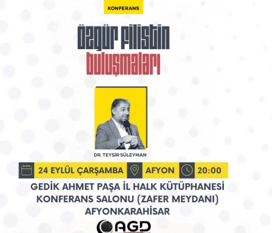AGD’DEN ÖZGÜR FİLİSTİN KONFERANSI