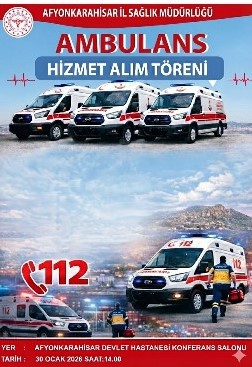 Yeni Ambulansların Anahtar Teslim Töreni Gerçekleştirilecek