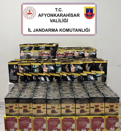 Afyonkarahisar’da Jandarmadan Kaçak Tütün ve Çay Operasyonu